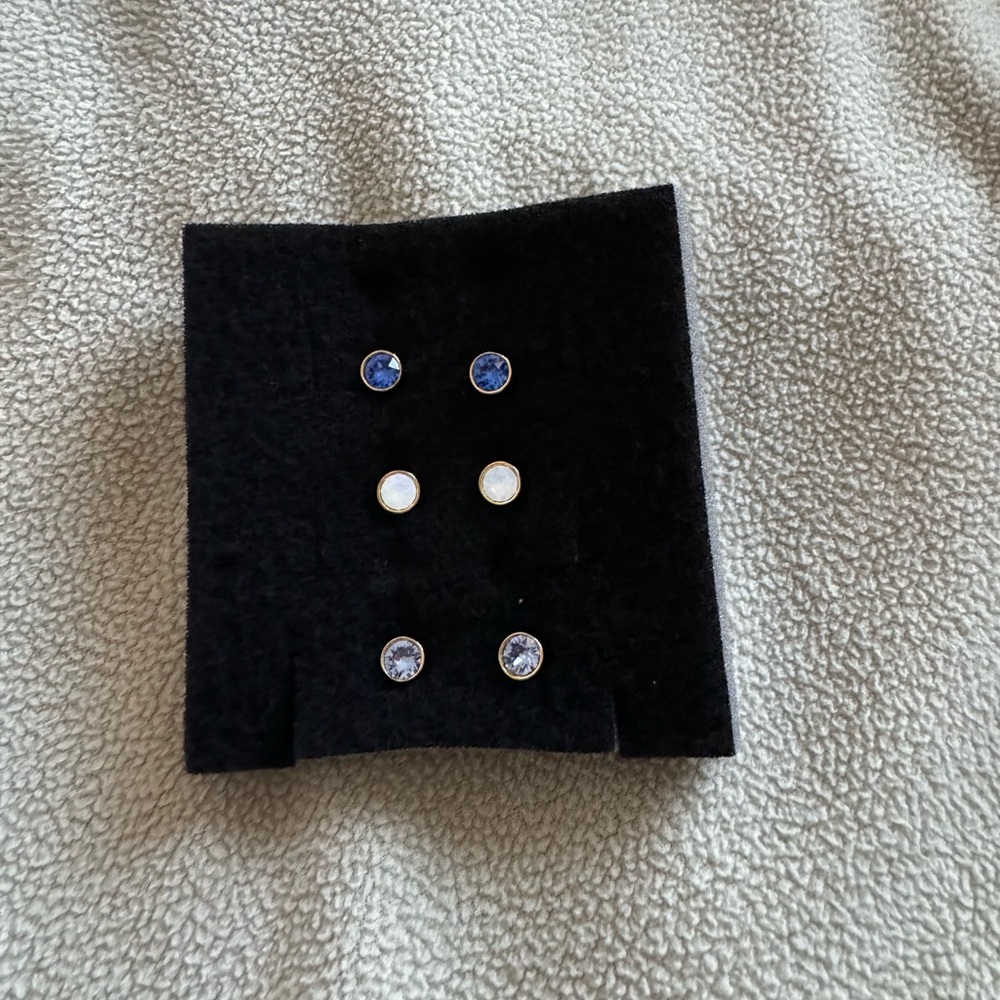 NWOT Set of 3 Gold plated earrings